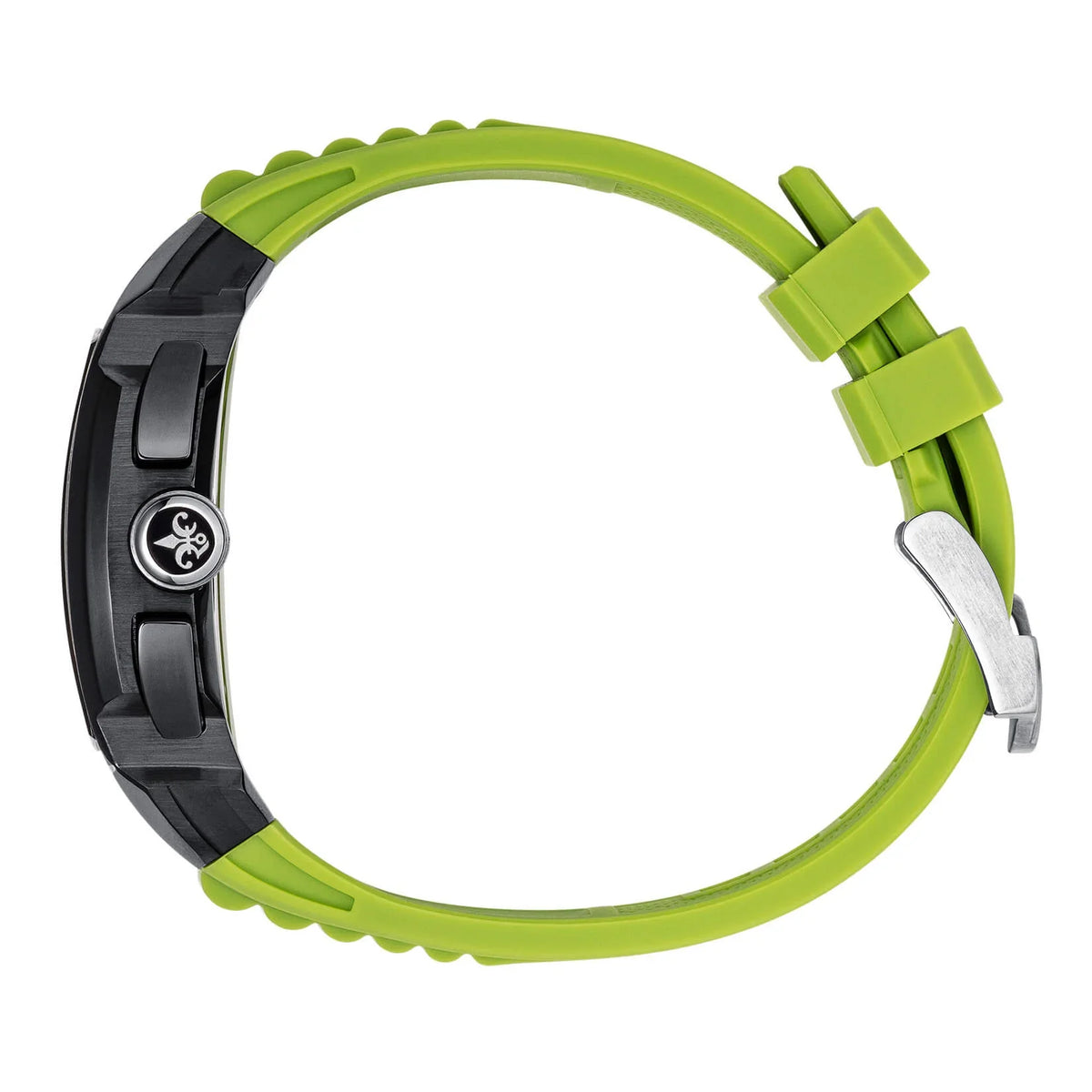 The Phantom Chrono Lime Green watch side view