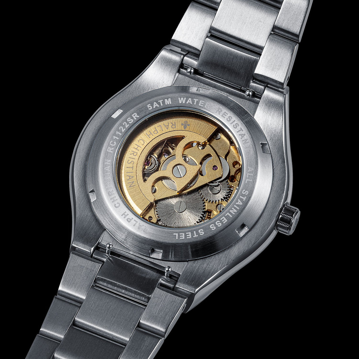 Prague Skeleton Automatic Deluxe - Silver + Silver Link Strap