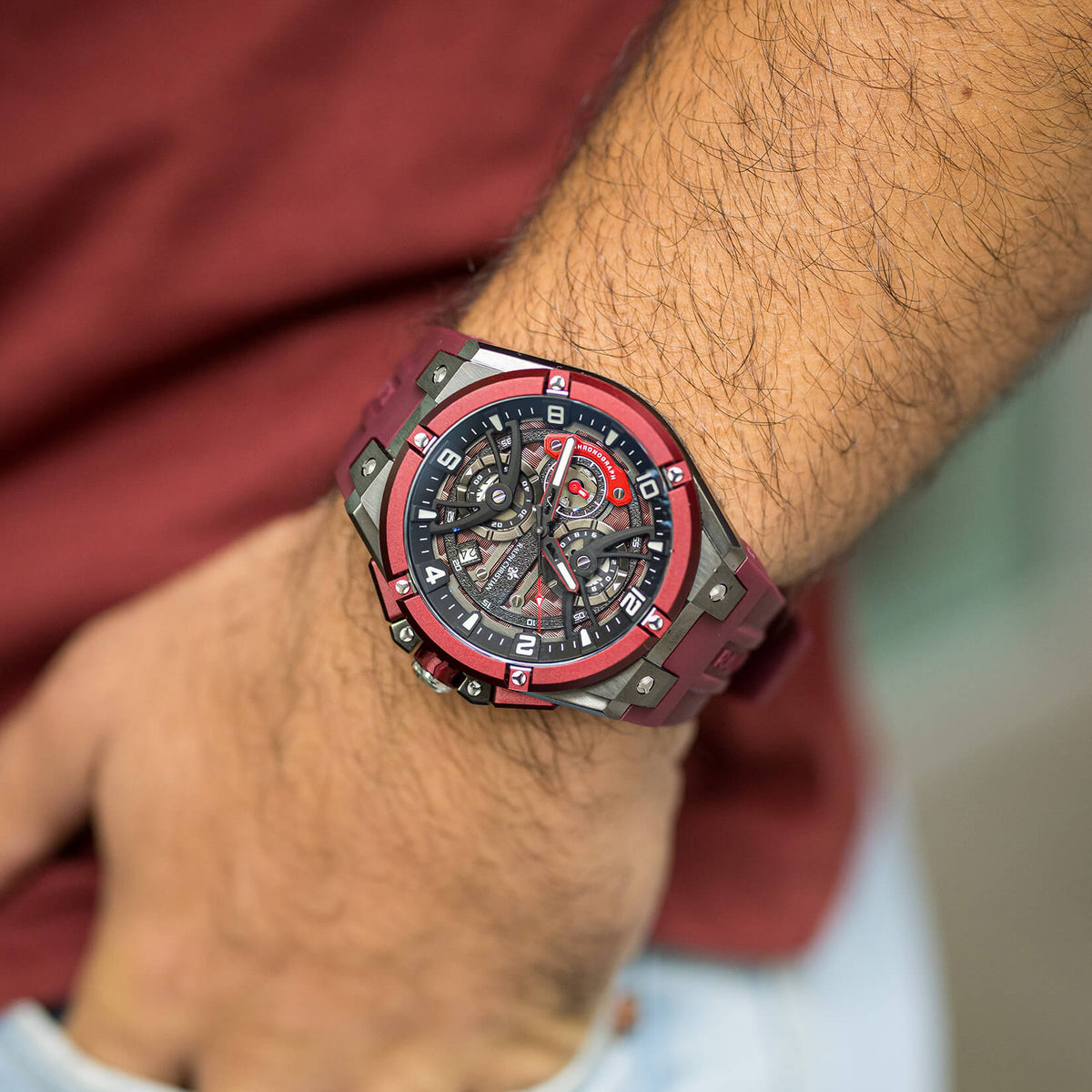 The Apex Chrono - Crimson Steel
