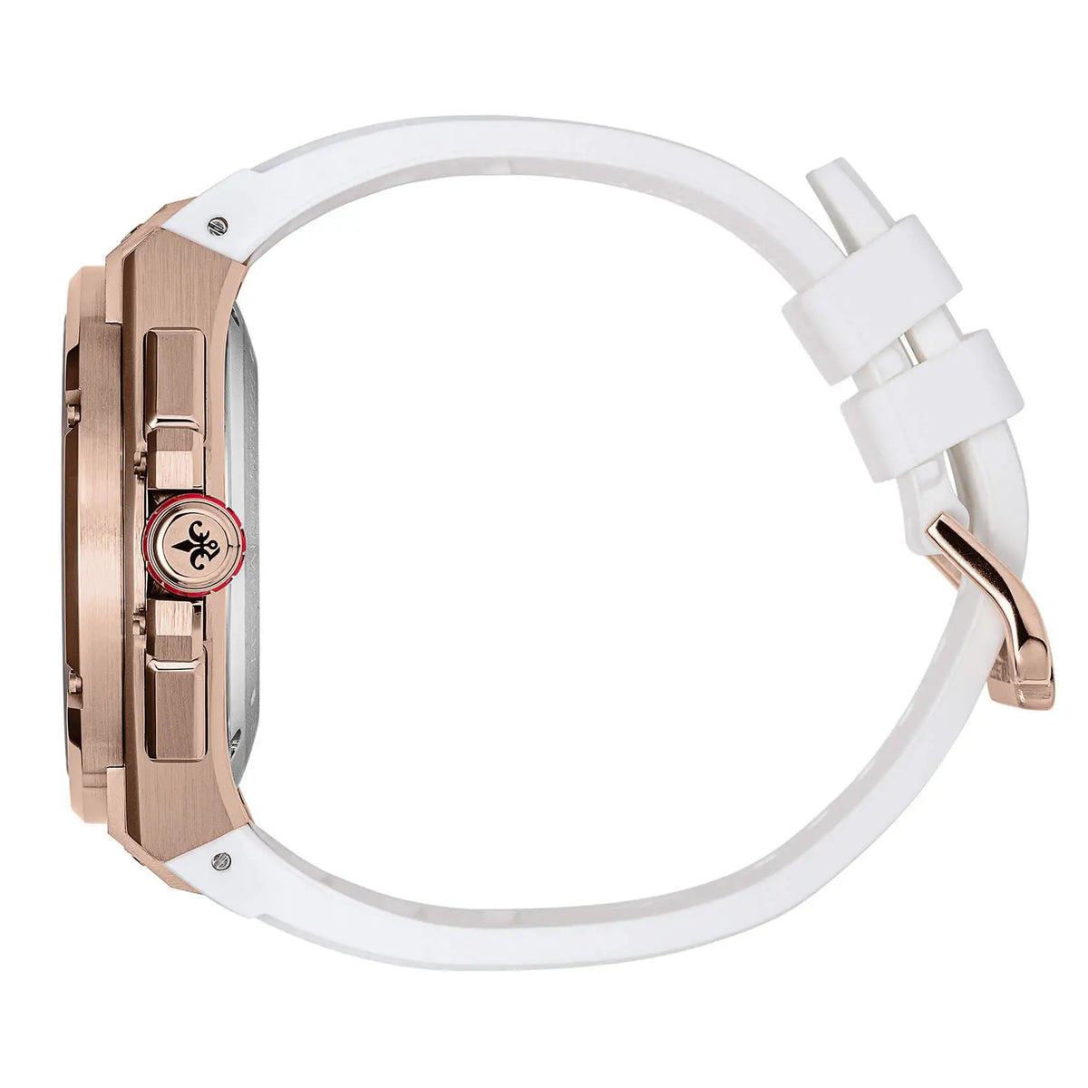The Apex Chrono Polar White watch side view