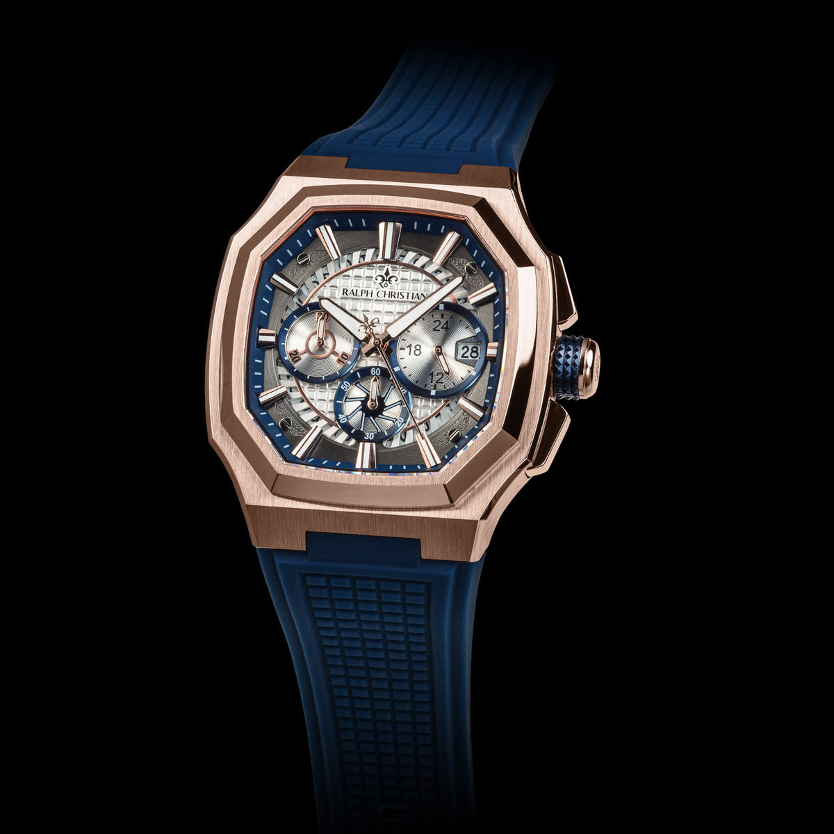 The Equinox Chrono Atlantic Crest watch angle view