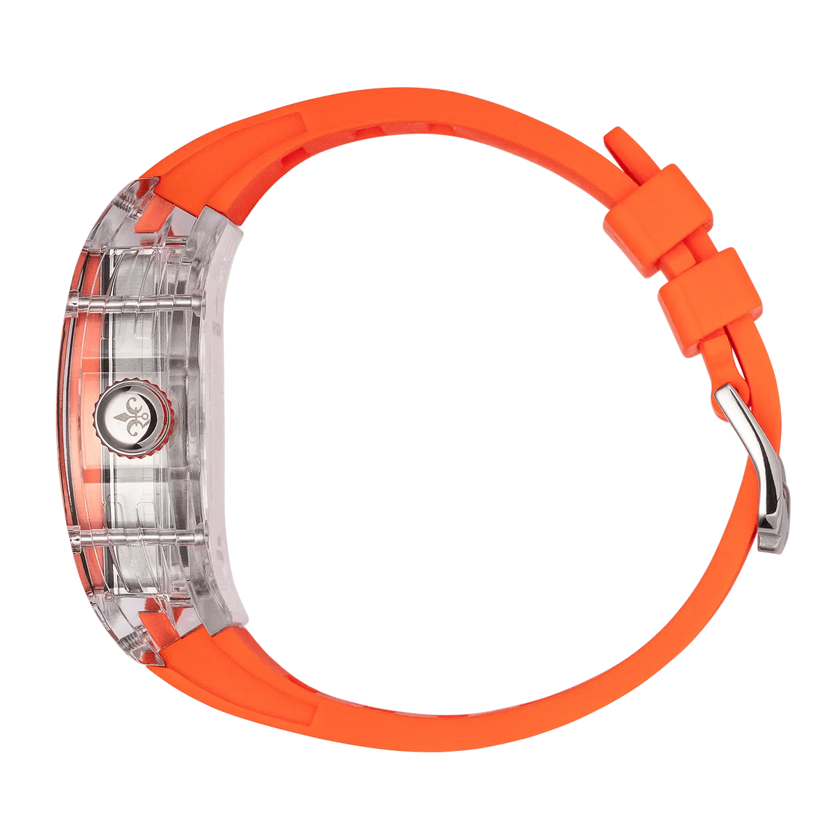 The Ghost Automatic Neon Orange watch side view
