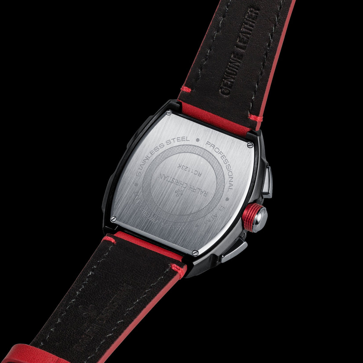 The Intrepid Chronograph Red watch rear view