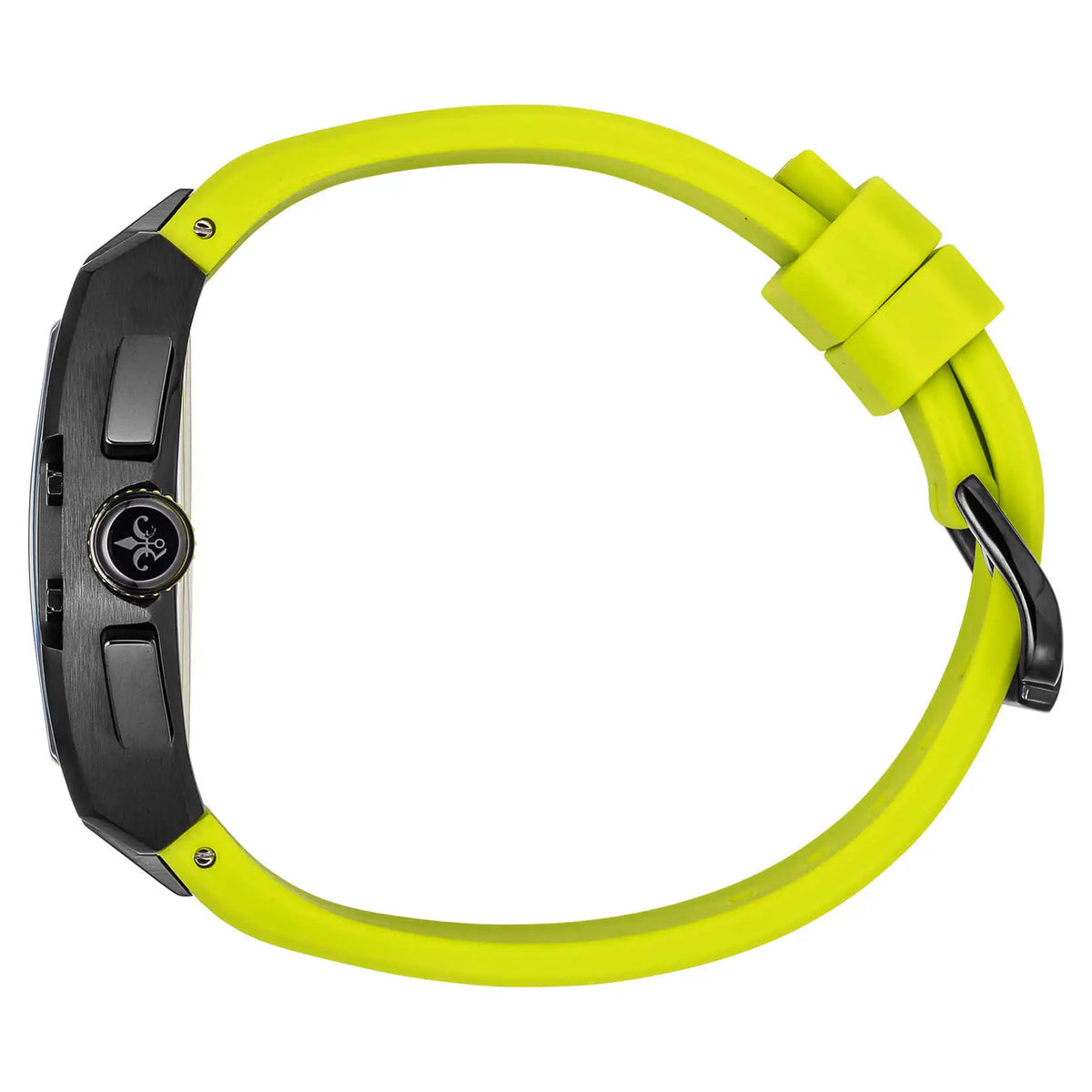 The Intrepid Sport Hyper Lime watch side view