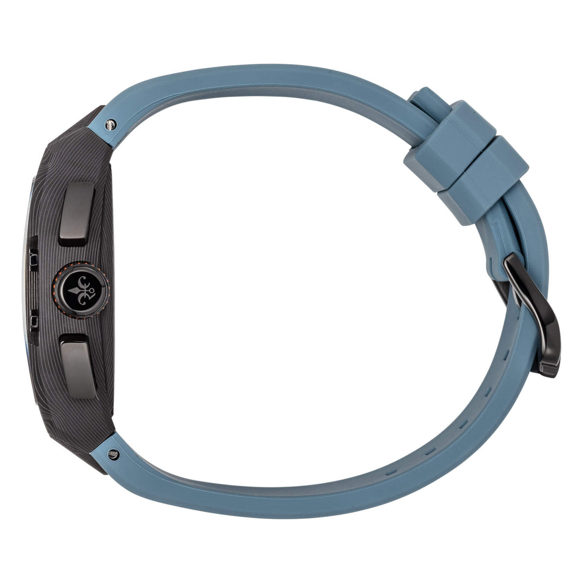 Intrepid Sport Carbon Fibre Petrol Blaze watch side view