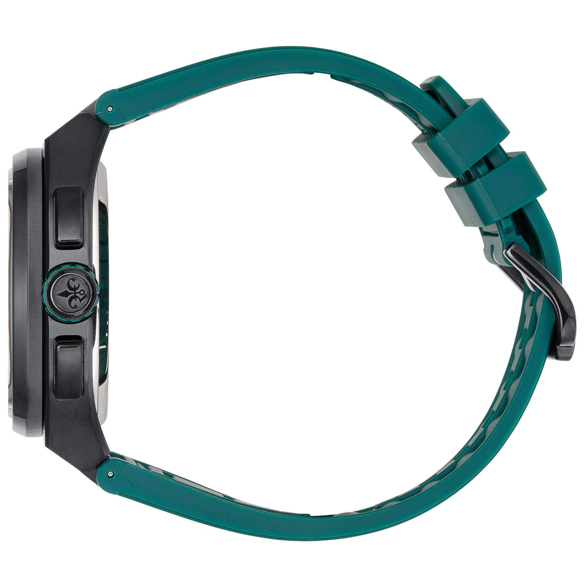 The Legacy Chrono Midnight Forest watch side view