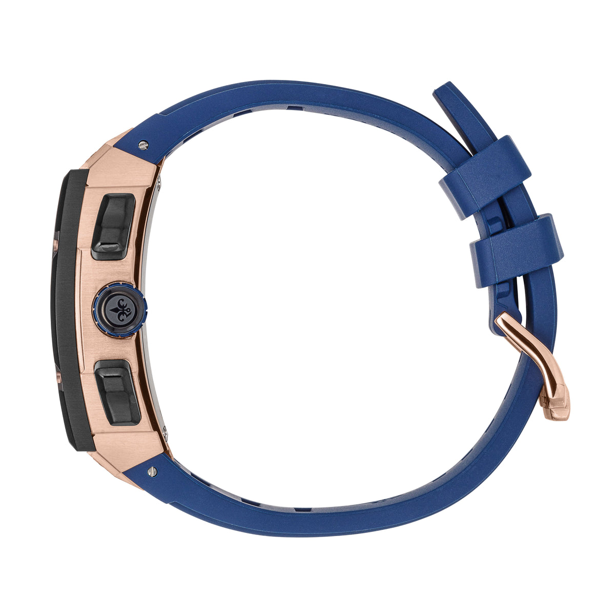 The Polaris Chrono Royal Blue watch side view