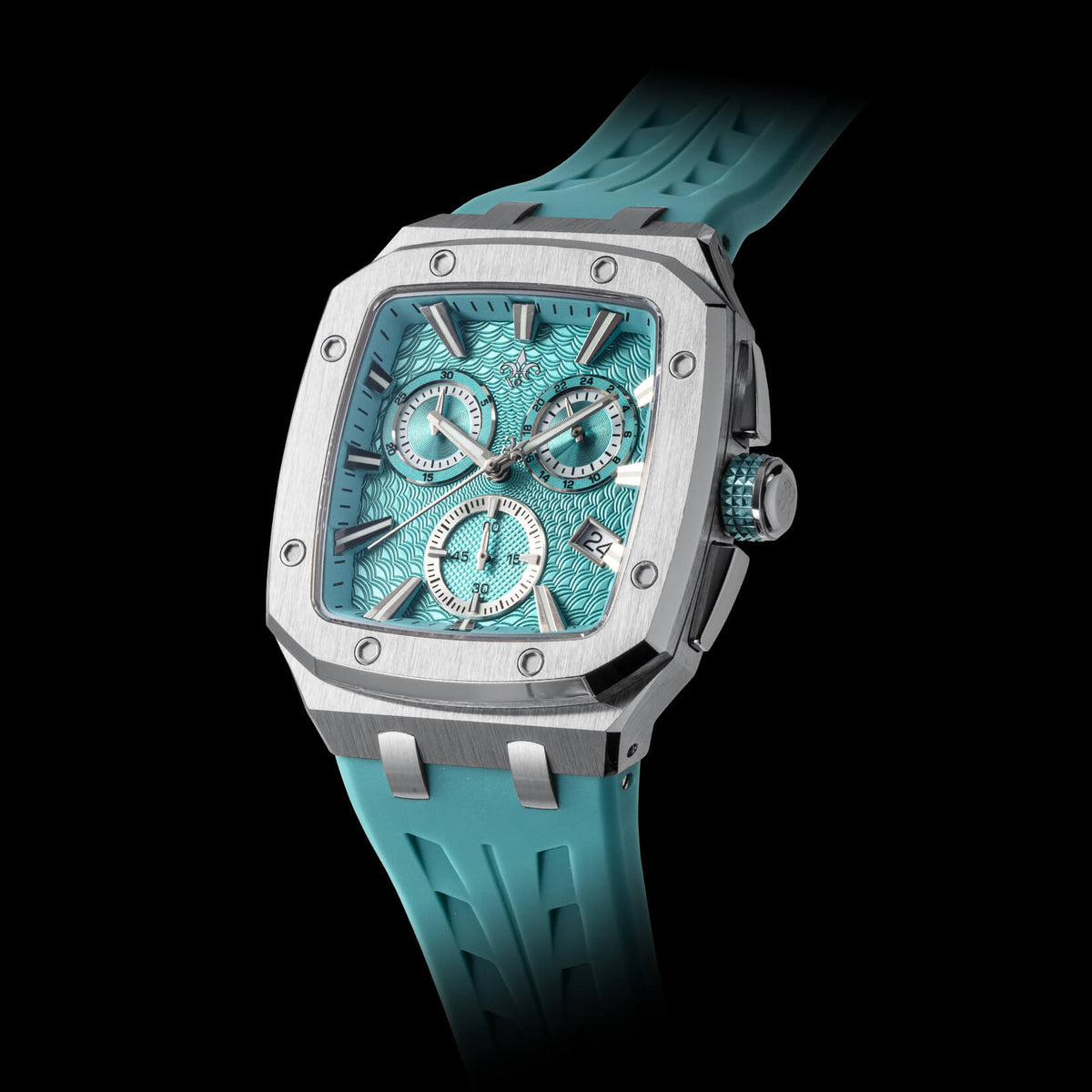The Spectre Chrono Aqua Forge watch angle view