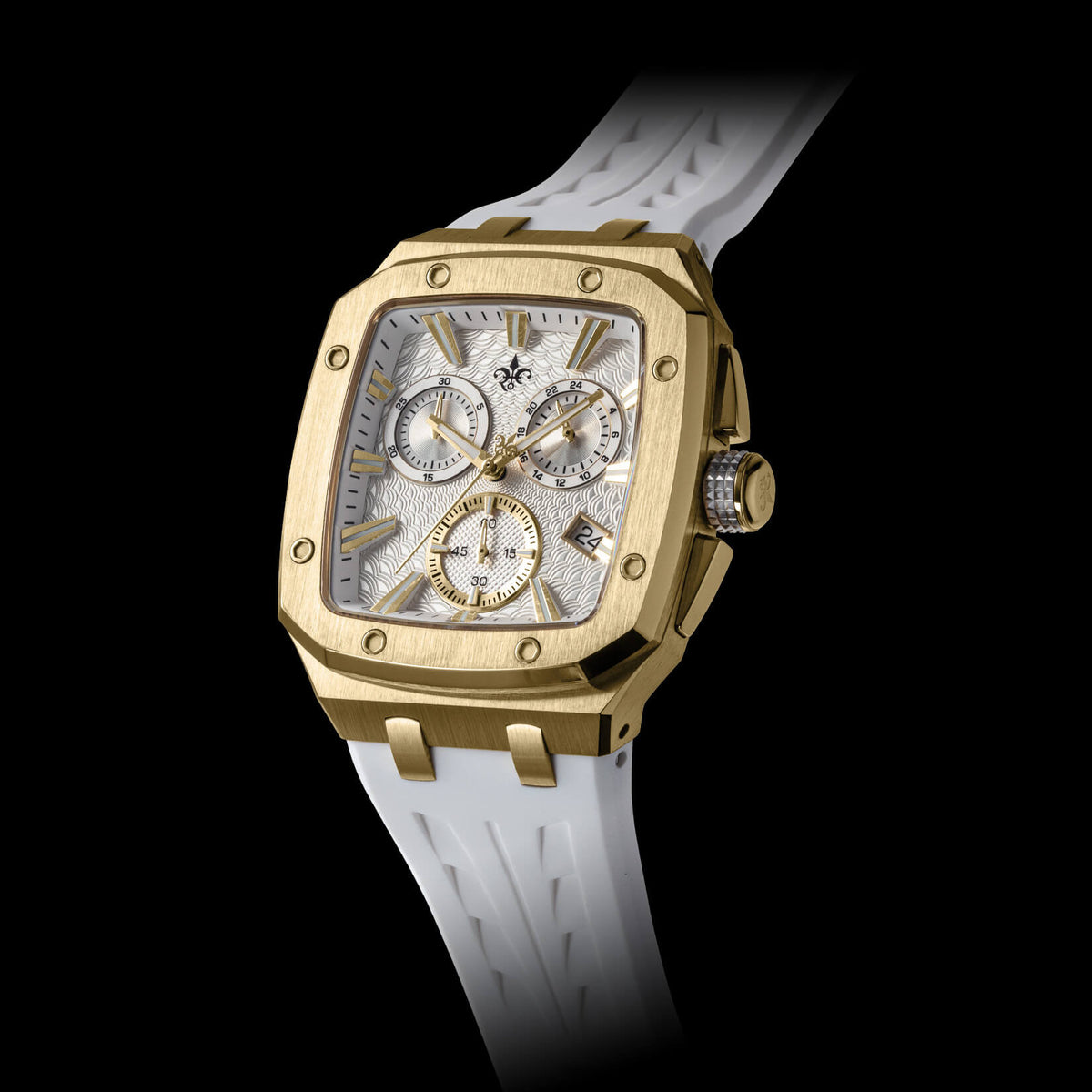 The Spectre Chrono Polar Dawn watch angle view
