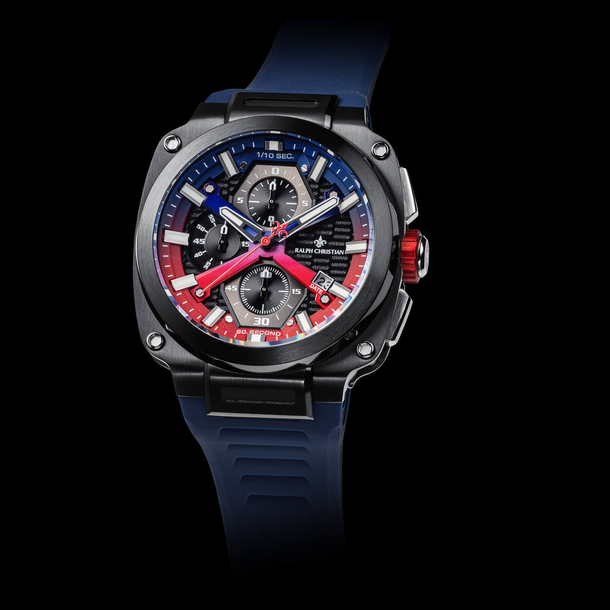 The Titan Chrono Hyperburst watch angle view