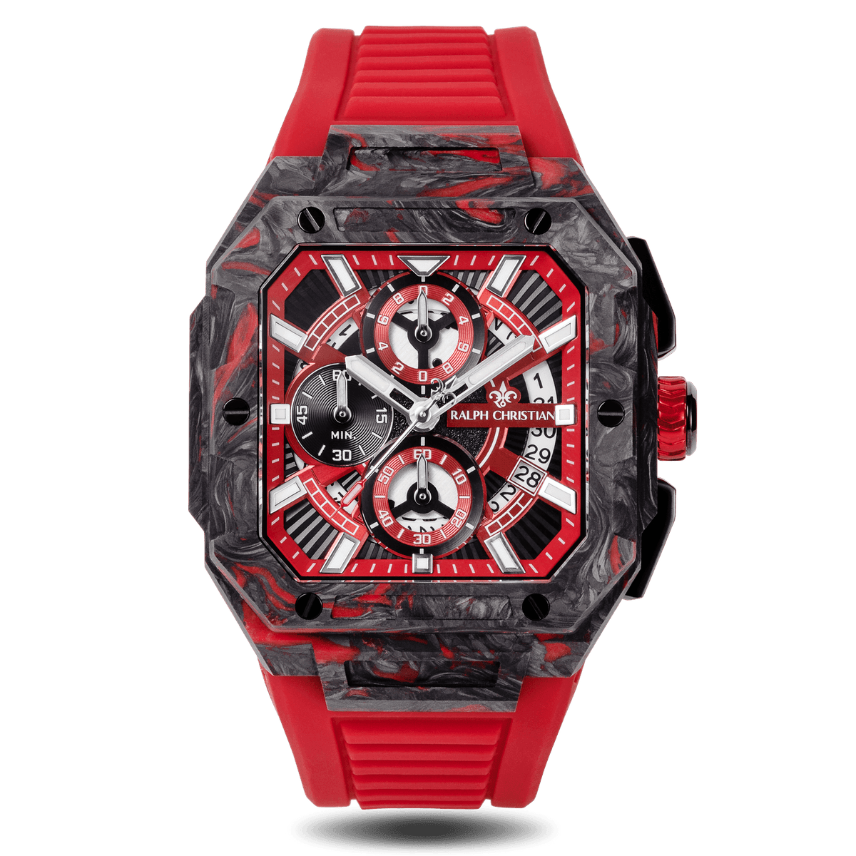 The Vanguard Carbon Chrono - Crimson Ember