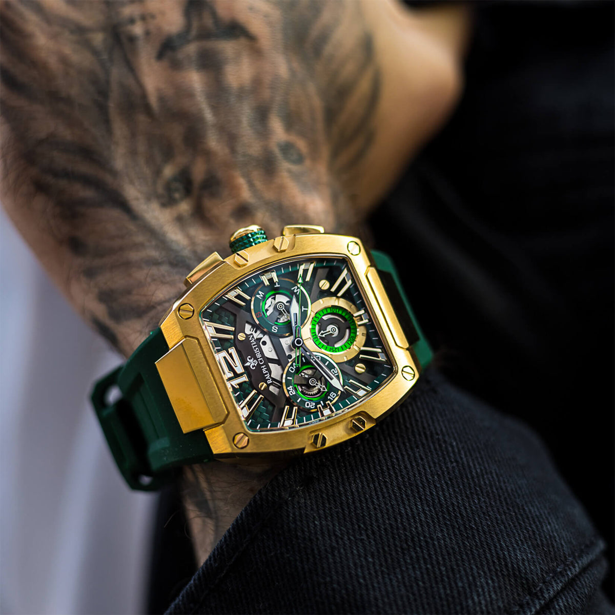 The Intrepid Sport Gold watch detail shot