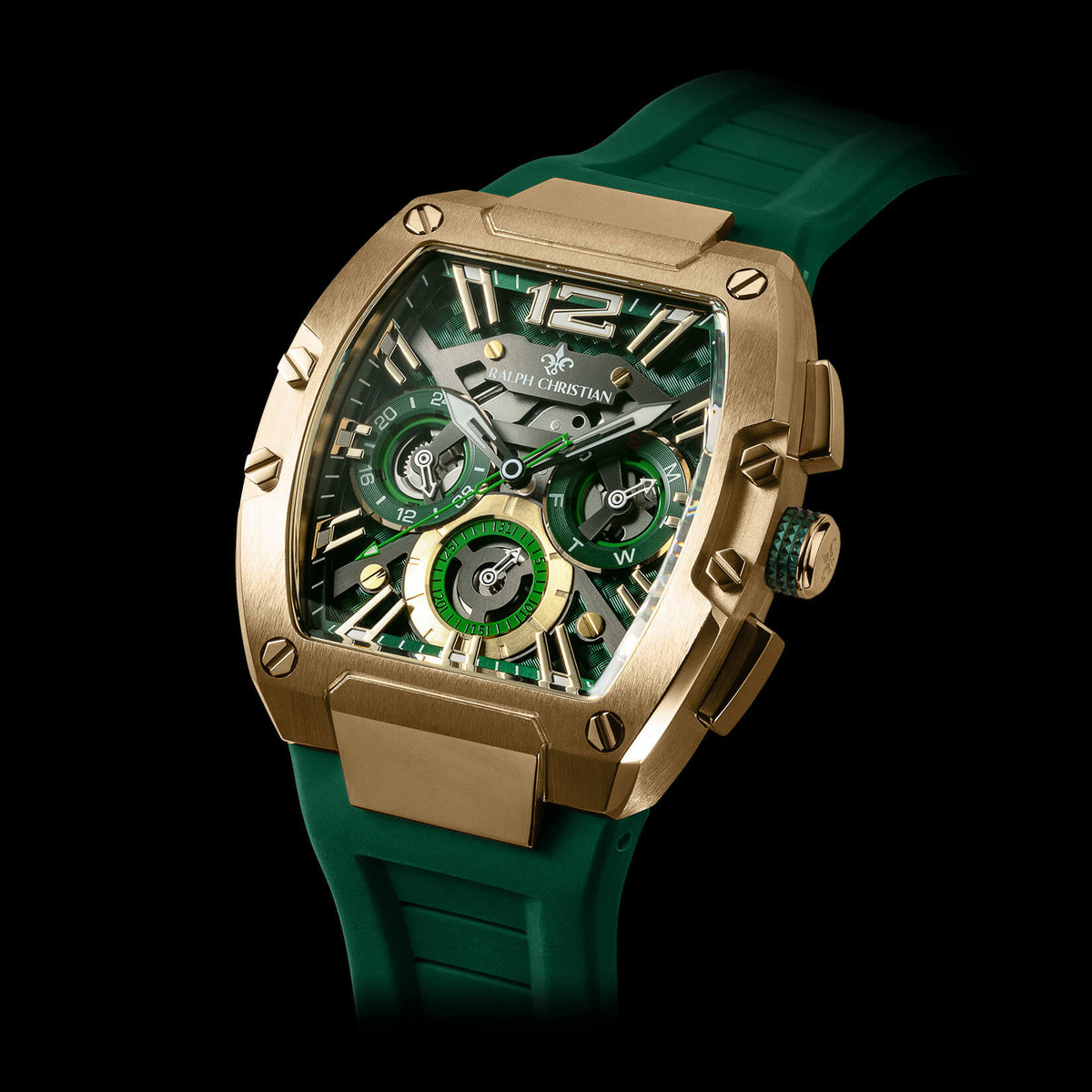 The Intrepid Sport Gold watch angle view