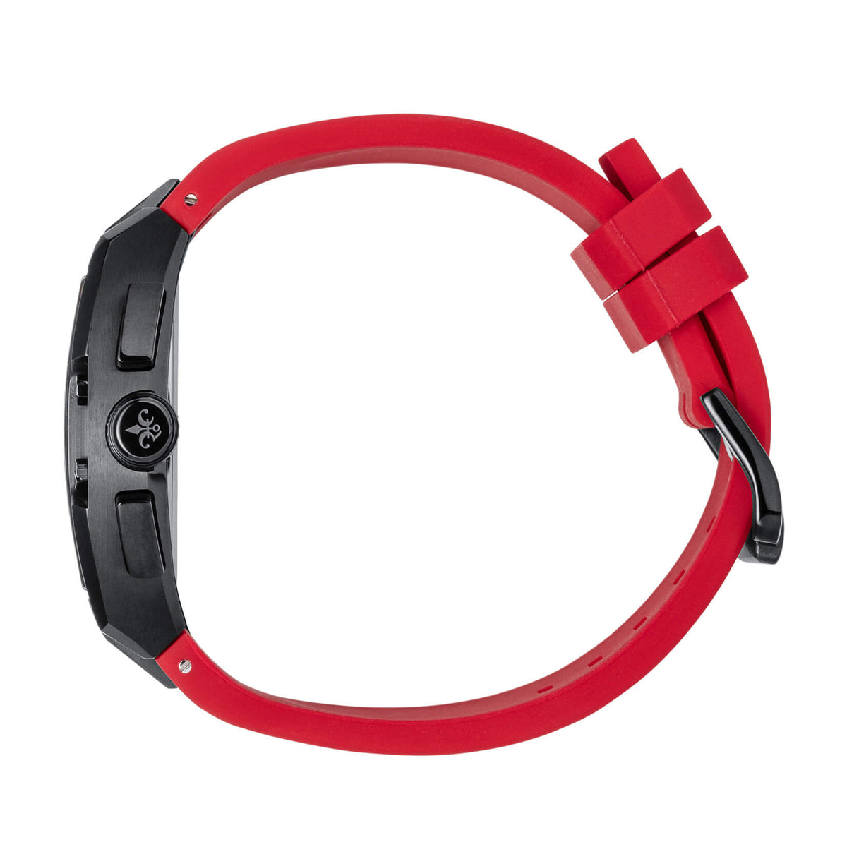 The Intrepid Sport Racing Red watch side view