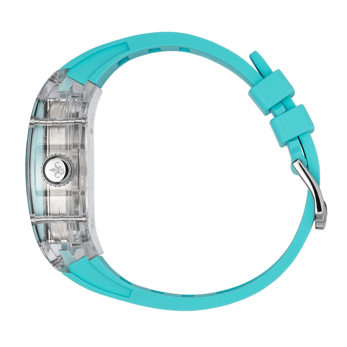 The Ghost Automatic Aqua Blue watch side view