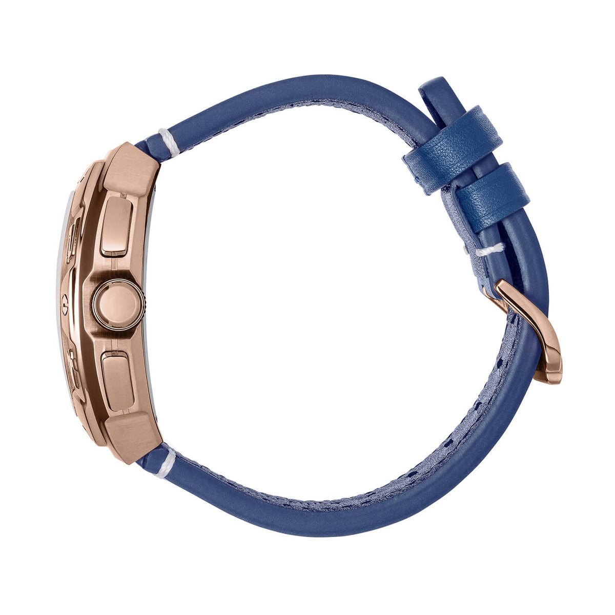 The Intrepid Chronograph Rose Gold Blue watch side view