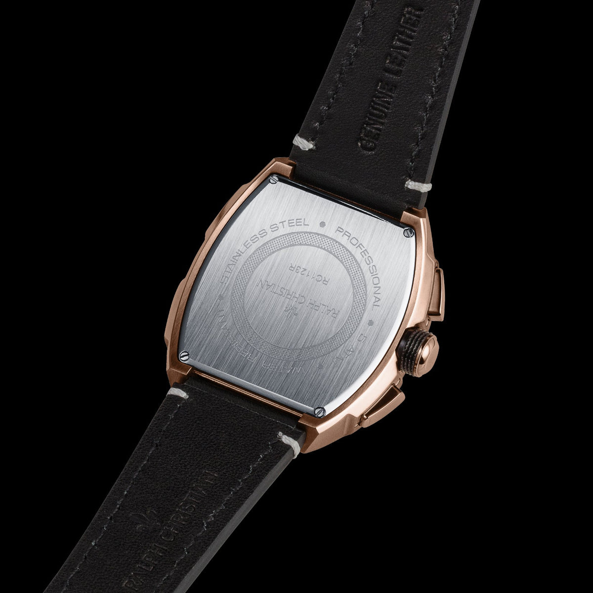 The Intrepid Chronograph Rose Gold watch rear view