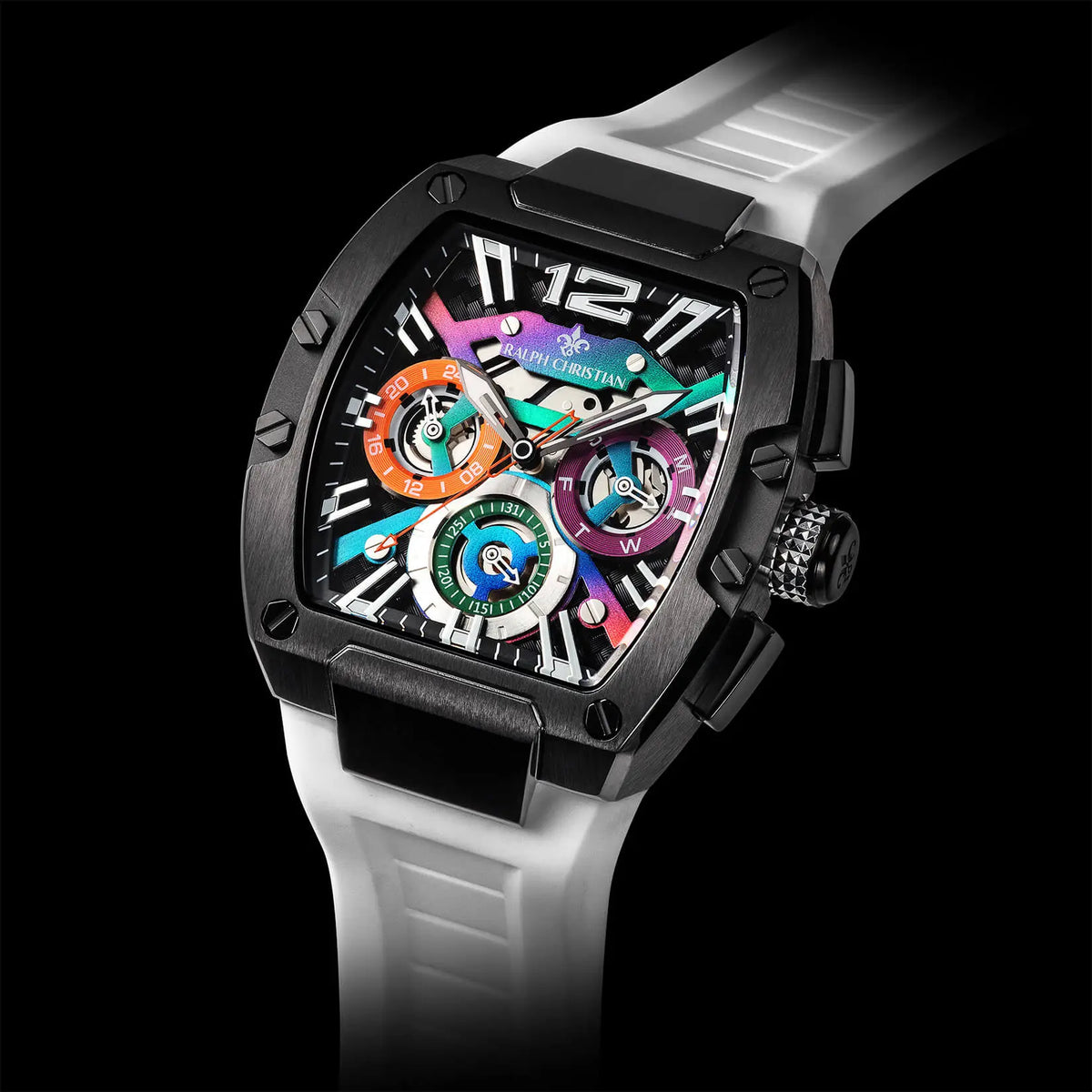The Intrepid Sport Aurora Burst watch angle view