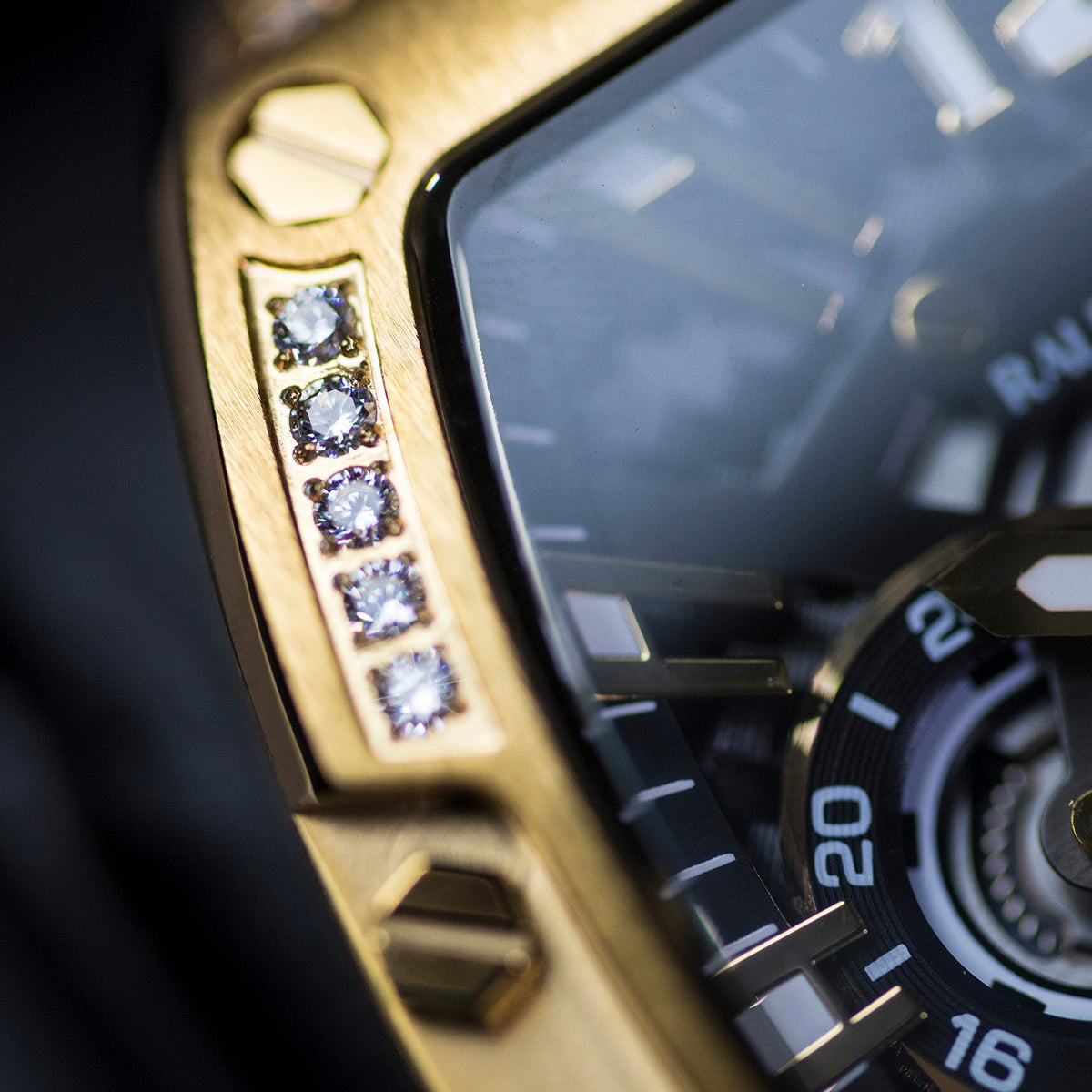 The Intrepid Sport Ice Midas Black watch close-up detail alternate