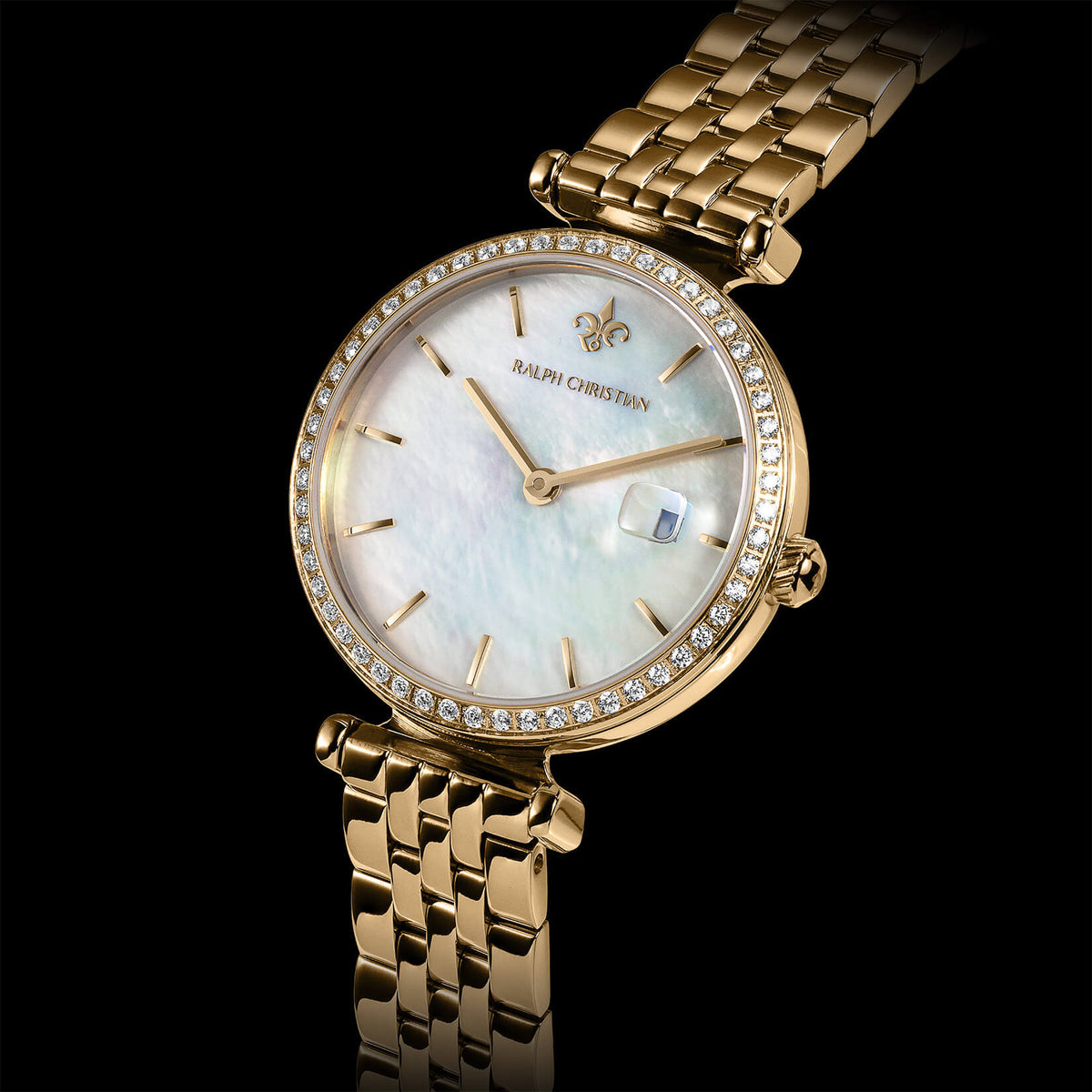 The Luxe Gold watch angle view