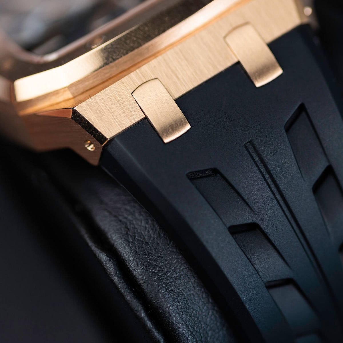 The Spectre Chrono Midnight Flame watch close-up detail alternate