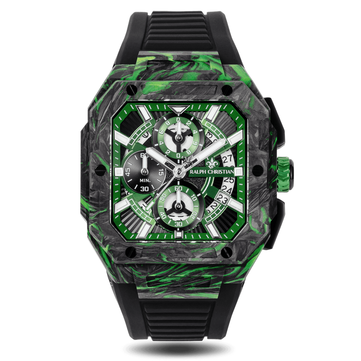 The Vanguard Carbon Chrono - Emerald Shadow